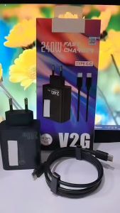 Charger VVO V2G 240W Fast Charger Type C To Type C Quick Charge 3.0 Support Fast Charging