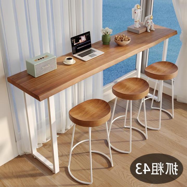 Balcony Solid Wood Bar Counter Table Household Minimalist Window