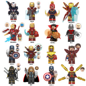 Limited Edition 2024 Lego Series Mini Figures Complete Set including Dr.Strange Iron Man Tony Spider-Man for Children And Adults