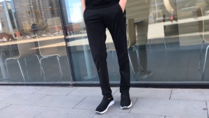 BUY 1 TAKE 1 Korean Style Mens Loose Fit Trousers with Zipper Pockets Drawstring Waist Plain Design Casual Streetwear