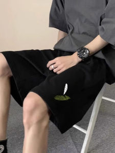 กางเกงขาสั้นบาสเก็ตบอลทรงหลวมสำหรับผู้ชาย กางเกงขายาวห้าแฉก ทรงหลวม สไตล์สตรีท ทรงหลวม กางเกงขายาวห้าแฉกสำหรับผู้ชาย