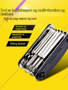 Bike Multi-Tool 16-in-1 Folding Kit with Hex Wrenches Portable Screwdriver Set Motorcycle & Bicycle Repair Tools Sets