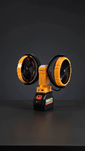 Bosca 2x5 Inch Double-Headed Portable Fan 19500mAH DC 21V Rechargeable Fan 3 speeds Strong Wind BYZ-560