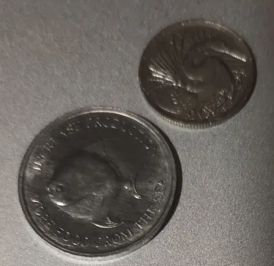 1971 vintage Singapore aluminum 5-cent coin