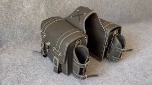 Cặp Túi Da Treo Hông Xe Motor Xe Máy Cao Cấp Có Khoá 31cm