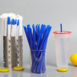Disposable Individually Packaged Klein Blue Straw