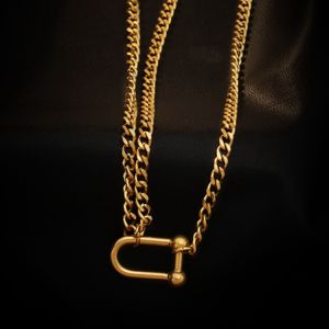 Yukis 316L Stainless Steel Necklace U Linked ChokerNecklace Women Stainess Steel Jewelry Party Designer T Show Runway Gown Japan Korean