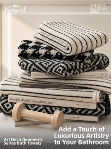 KRRAMEL | Adult Female Large Absorbent Cotton Bath Towel