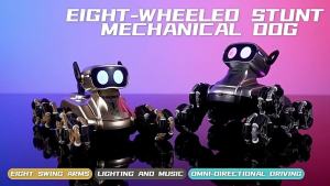 [ Stunt Drift Eight-Wheel Robot Dog ]，Deformation Car Gesture  Induction Eight-Wheel Stunt Robot Dog Climbing  Drift   Electric remote control toy