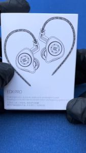 KZ EDX PRO Wired Earbuds Headphones 10mm Dual Magnetic Dynamic Driver 1DD HiFi Deep Bass Wired Earbuds with 5N OFC 2pin Detachable Cable for Musicians Singer Stage (Cyan With Mic)