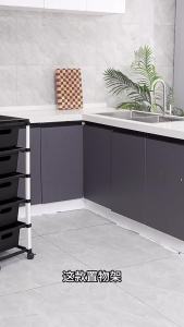 Foldable Mobile Multi-layer Storage Shelf
