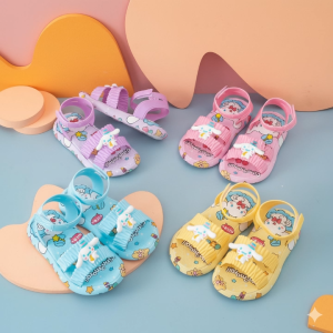Sandal Anak Perempuan Lucu Karakter Cinnamoroll dengan Tali Strap Belakang - Sepatu Lebaran Hari Raya Nanasoft Store