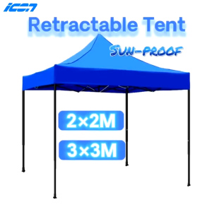 Retractable Tent Complete Set Black Post Tent for Camping Water Proof Outdoor Tent for Car