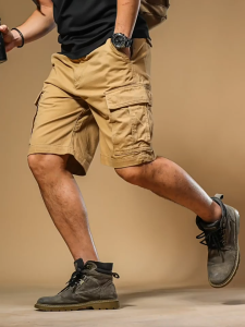 UniWear | กางเกงขาสั้นคาร์โก้สำหรับผู้ชาย กกางเกงขาสั้นลำลอง ฤดูร้อน กางเกงขาสั้นกีฬา เนื้อผ้าบางเบา ระบายอากาศดี