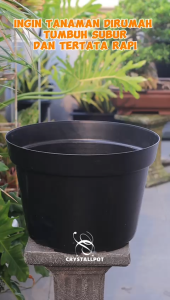 Pot Bunga Tanaman Plastik Hitam Global Lion Kembang 50 Polos - GL KEMBANG 50 POLOS