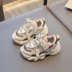 Childrens Sports Shoes Breathable Mesh Casual Dad Shoes Spring 2024 New Style for Boys And Girls Baby Shoes Lightweight Wear-resistant Rubber Sole