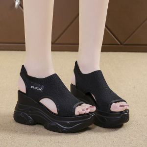 DIANCHA | Comfort Fish Mouth High Heel Sandals Hidden Height