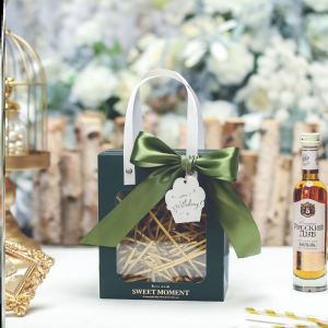 Transparent Birthday Gift Bag Senior Sense Packaging Box European Style Card Paper Alphine Candy 41-65pcs Small Fresh Trend