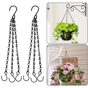 Flower Pot Plant Hanging Chain Hook / 3 Hooks Balcony Chains / Replacement Plant Hangers / for Garden Flowerpot Decoration