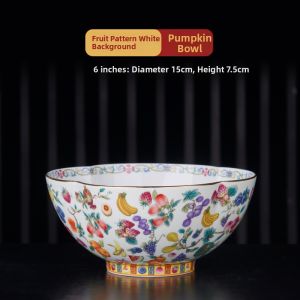 Enamel Colored Chinese Style Luxury Rice Bowl