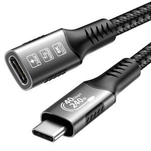 USB4.0 Type-C Extension Cable USB-C Extender Compatible 8K For Thunderbolt 4/3 Fast Charging Suitable for MacBook Laptop Huawei