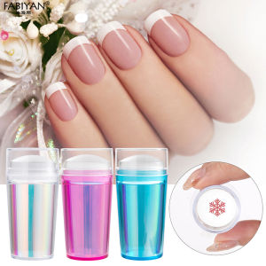 Nail Art Silicone Seal Transparent French Seal Arc Print Chapter with Steel Plate Pattern Printing Template Tools