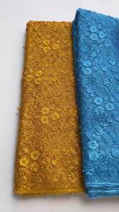 2026 New Yellow African Cord Lace Fabric - Luxury Guipure Lace With Floral Embroidery For Wedding Party Dress