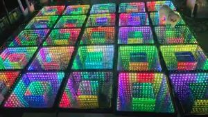 3D RGB LED Infinity Design Stage Dance Floor and STAGE WALL design Light