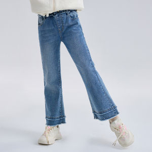 Mark Fairwhale | Kids Girls Bell-bottoms Flared Jeans Soft Loose Long Pants