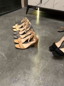 TYK 605-10 SIMPLE CLASSY ANKLE STRAP BLOCK HEELS FOR WOMEN