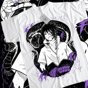 Bandai | Naruto Summer New Uchiha Bloodline Anime Printed T-shirt Mens Cotton Neutral Casual Family Set Short T-shirt Top