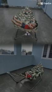 Võng lưới cao cấp màu lính/ rằn ri cán thép 60cm hàng đẹp dày chuẩn Loại 1 Bao đổi trả trong 7 ngày