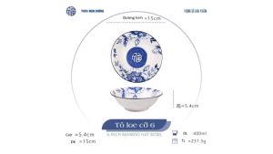TÔ LOE GỐM SỨ CAO CẤP HỌA TIẾT PHÚC MÃN ĐƯỜNG – ĐỦ SIZE ( CỠ 678 )
