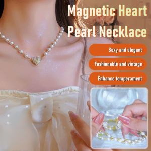 Light luxury temperament collarbone chain diamond magnetic necklace pendant