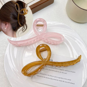 Elegant Jelly Color Bow Hair Claw For Women Girls Sweet Hair Ornament Back Headband Hair Clips Hairpin Fashion Hair Accessories