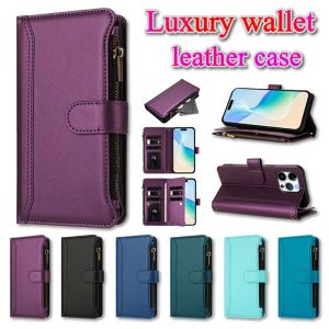 Zipper Doka Multi-Card Slots Case For Infinix Smart 6 Plus Indian Version Leather Wallet Flip Cover