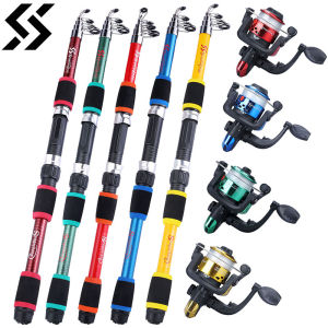 Sougayilang Telescopic Fishing Rod 1.6m 1.8m 2.1m Cork Handle Spinning Casting Fishing Rod Carbon Fiber Travel Fishing Rod Pesca