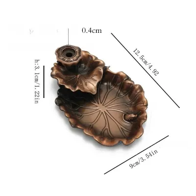 Big Metal Frog or Fish Waterfall Incense Burner Zen Backflow Cone Incense Holder for Aromatherapy Pola Santo Home Decor Ornament