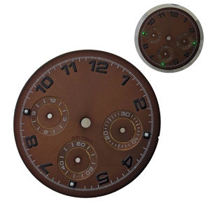 Mặt Số Đồng Hồ Gấu Trúc Khổng Lồ Màu Trắng Phát Sáng Màu Xanh Lá Cây 295mm Phụ Kiện Sửa Đổi Đồng Hồ Phù Hợp Cho VK63 Chất Lượng Cao Không Có Chuyển Động Có Logo