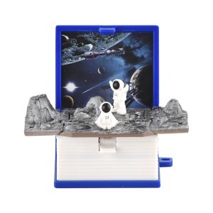 3D Puzzle Toy Keychain Flip Book Tea Shop Astronaut Creative Stress Relief Castle Educational Toys Fun Cartoon Plastic Material