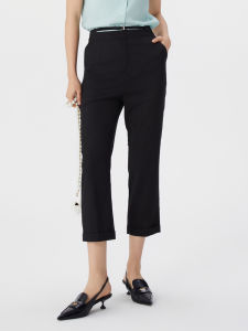 OBEG Professional Thin Career OL Commute Suit Pants Women Summer High Waist Fashion Straight Leg Pants 10442037