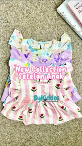 ByKiddos - Setelan Rayon Anak Perempuan / Set Baju Lokal Anak Perempuan Motif Lucu