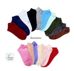 [ TERBARU ] KAOS KAKI PENDEK SEMATA KAKI ANKLE POLOS PRIA DAN WANITA BAHAN SPANDEK LEMBUT