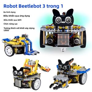 Keyestudio Beetlebot 3 Trong 1 Bộ Giáo Dục STEM Về Ô Tô Robot Có Thể Lập Trình Tương Thích Với Các Khối LEGO Cho Arduino Nano - Robot Thông Minh Có Khả Năng Theo Dõi Đường Và Tránh Chướng Ngại Vật