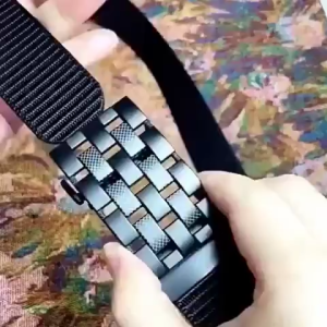 NEW Mens Automatic Buckle Belt - Functional Casual Canvas Nylon Belt for Students & Daily Wear