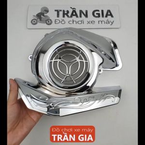 Ốp che quạt gió xe Nozza Grande năm 2023 2024 2025 két nước xi inox crom mới nhất- phụ kiện trang trí Yamaha