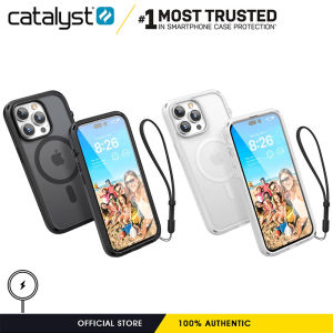 Catalyst Influence Case for iPhone 14 Pro Max / iPhone 13 Pro Max / iPhone 14 Plus / iPhone 13/14 Pro  Compatible with MagSafe Fingerprint Resistant Durable Drop Proof Easy to Clean Install and Hold Lanyard Included - Stealth Black