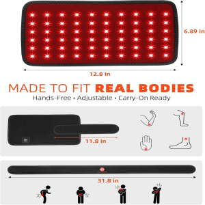 60 LEDs Red Light Therapy Belt 660nm 850nm Infrared Heating Pad for Body Relaxation Home Use - Pain Relief And Muscle Relaxation