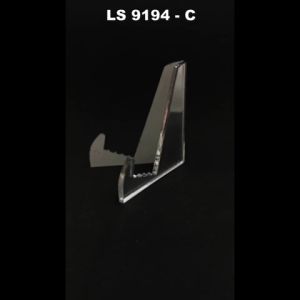 ขาตั้งพระ อะคริลิค ทรงสามเหลี่ยม ฐานวางพระ วางเหรียญที่ระลึกชนิด B สีเงิน ใส