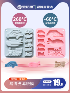 Chic Silicone Molds for Ice Cubes Chocolate Baking Vintage Car Airplane Train Shapes Kitchen Cooking Tools by Zhi Pei Qi